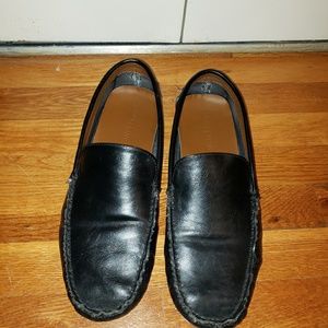 Spring Black Leather Loafers